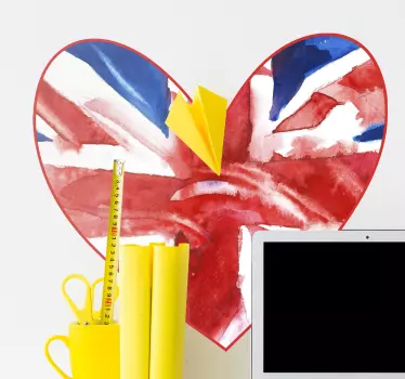 Flag sticker heart shaped flag sticker - TenStickers