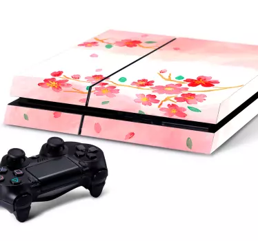 Floral PS4 Skin Sticker - TenStickers