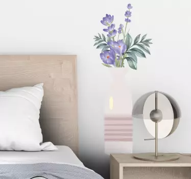 Floral Vase Artwork wall sticker - TenStickers