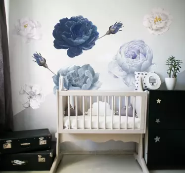 Flower sticker for a kid's room - TenStickers