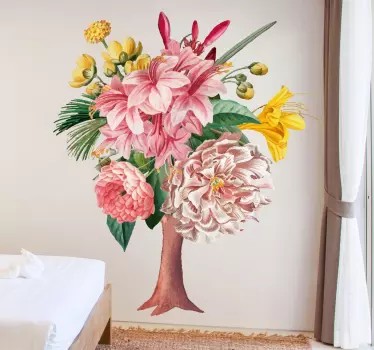 Flower tree flower wall decor - TenStickers