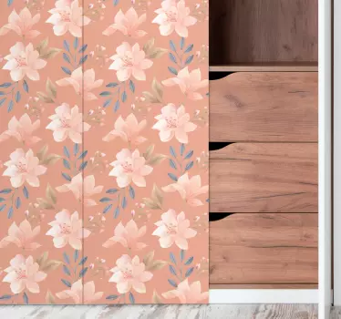 Flower wall sticker blossom floral design - TenStickers