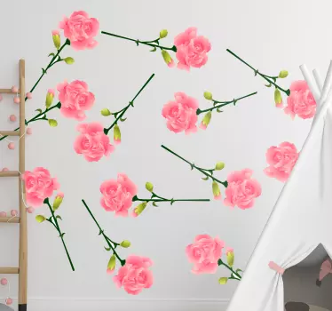 Flower wall sticker blush botanical arrangement - TenStickers