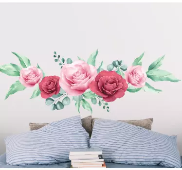 Flower wall sticker floral arrangement display - TenStickers