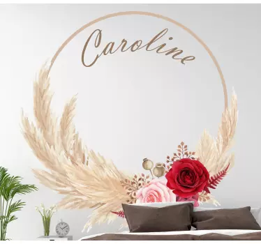 Flower wall sticker floral custom art - TenStickers