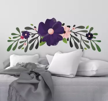 Flower wall sticker flower arrangement decor - TenStickers