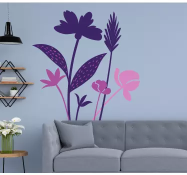 Flower wall sticker flower bouquet design - TenStickers