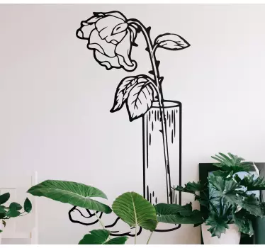 Flower wall sticker graceful rose arrangement - TenStickers