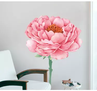 Flower wall sticker peony blossom - TenStickers