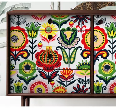 Flower wall sticker radiant botanical design - TenStickers