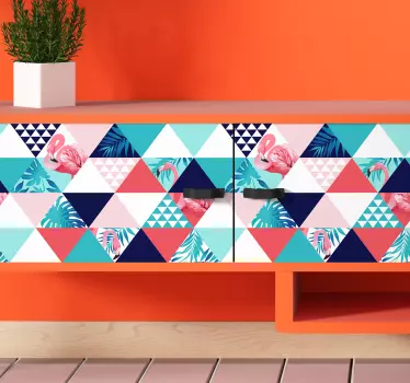 Flowers and flamingos animal wall sticker - TenStickers
