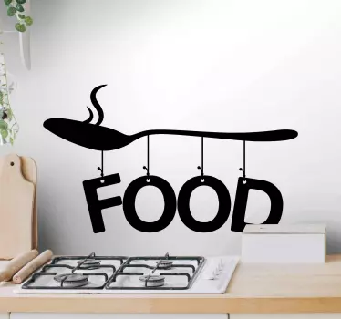Food dripping from spoon cutlery decal - TenStickers