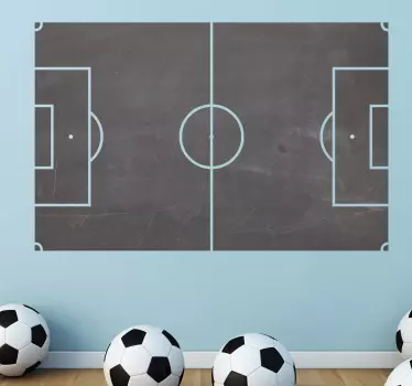 Football Field Blackboard football sticker for wall - TenStickers