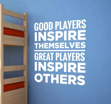 Motivational football sticker for wall - TenStickers