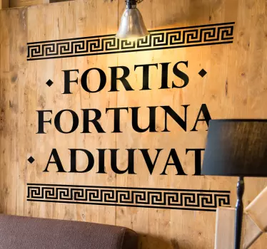 Fortune favours the brave motivational wall sticker - TenStickers