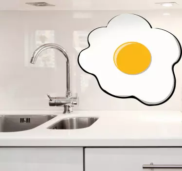 Kitchen wall sticker fried egg - TenStickers