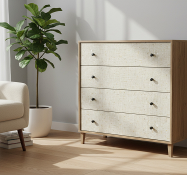 Furniture sticker beige woven fabric look - TenStickers