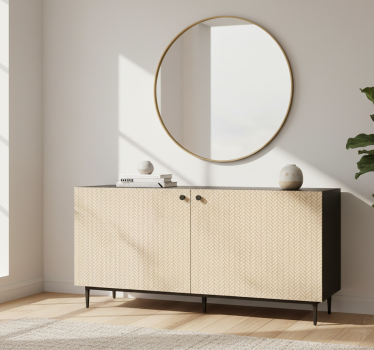 Furniture sticker natural woven rattan look - TenStickers