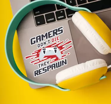Gamer Respawn video game decal - TenStickers