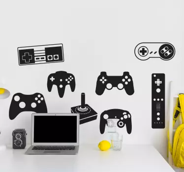 Video Game Console Controller Wall Sticker - TenStickers