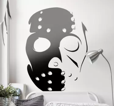Gaming horror scary mask video game wall sticker - TenStickers