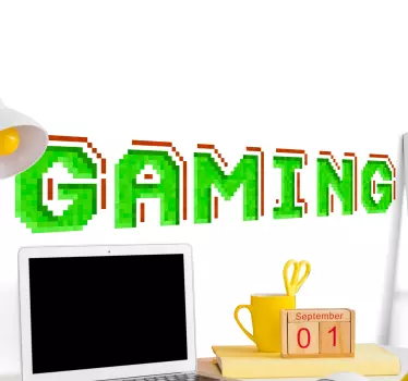 Gaming vintage font video game wall decal - TenStickers