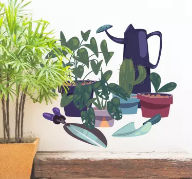 Gardening plant wall decal - TenStickers