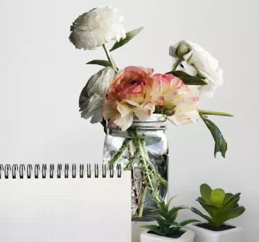 Geometric flowers floral wall decor - TenStickers