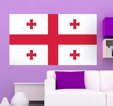 Georgia National Standard flag sticker - TenStickers