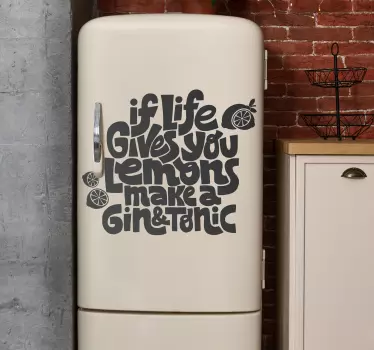Gin Quote quote wall decal - TenStickers