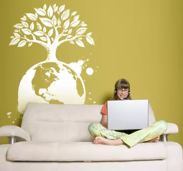 Global Tree Wall Sticker - TenStickers