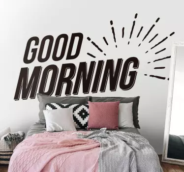 Good Morning home text wall sticker - TenStickers