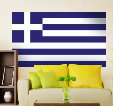Greek National Symbol flag sticker - TenStickers