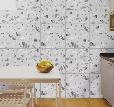 Grey marble tile transfer - TenStickers