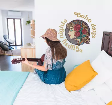Gypsy quote people wall decal - TenStickers