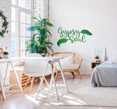 Gypsy soul text decal - TenStickers