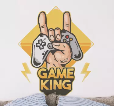 Hand game controller gaming wall sticker - TenStickers