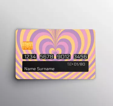 Heart pattern design credit card sticker - TenStickers