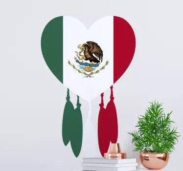 Heart shaped flag sticker - TenStickers