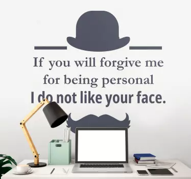 Hercule Poirot Quote character wall decal - TenStickers