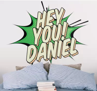 Hey You! Custom Name text sticker - TenStickers