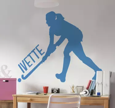 Hockey player wall decal - TenStickers
