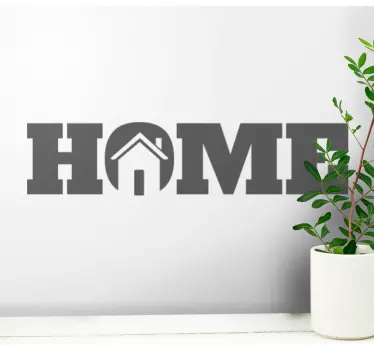 Home wall sticker home with roof symbol - TenStickers
