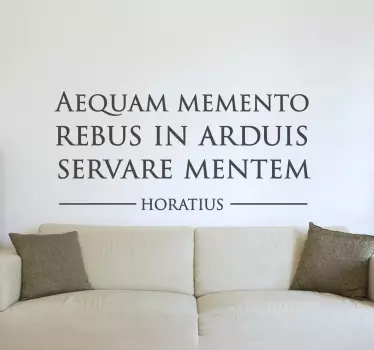 Horatius Quote in Latin - TenStickers