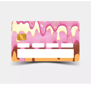 Iced Dessert Design credit card sticker - TenStickers