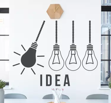 "IDEA" motivational office wall sticker - TenStickers