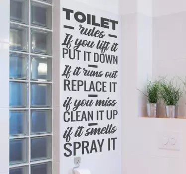 If it stinks, spray it bathroom wall sticker - TenStickers