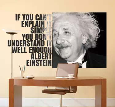 IF YOU CAN'T EXPLAIN SIMPLY quote wall sticker - TenStickers