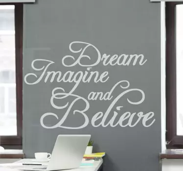Inspirational phrase art quote wall sticker - TenStickers