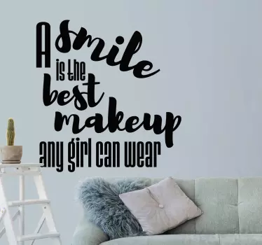 Inspirational smile quote quote wall sticker - TenStickers
